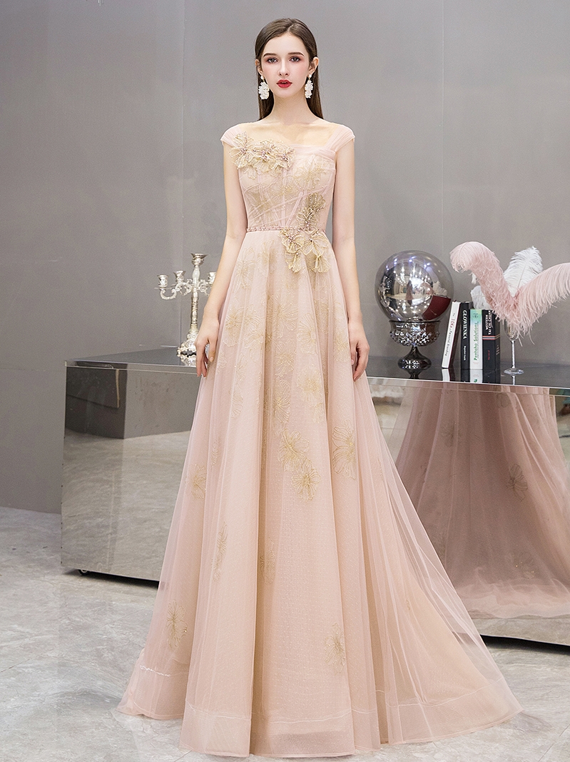 Shop 2021 Unique Straps Pink Tulle Flower Beading A Line Prom Dress Under 158 Shop 2021 Unique Straps Pink Tulle Flower Beading A Line Prom Dress Under 158