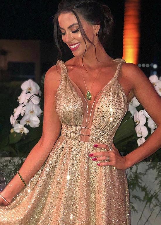 Beautiful Spray Gold Net Sweetheart A-line Wedding Dress