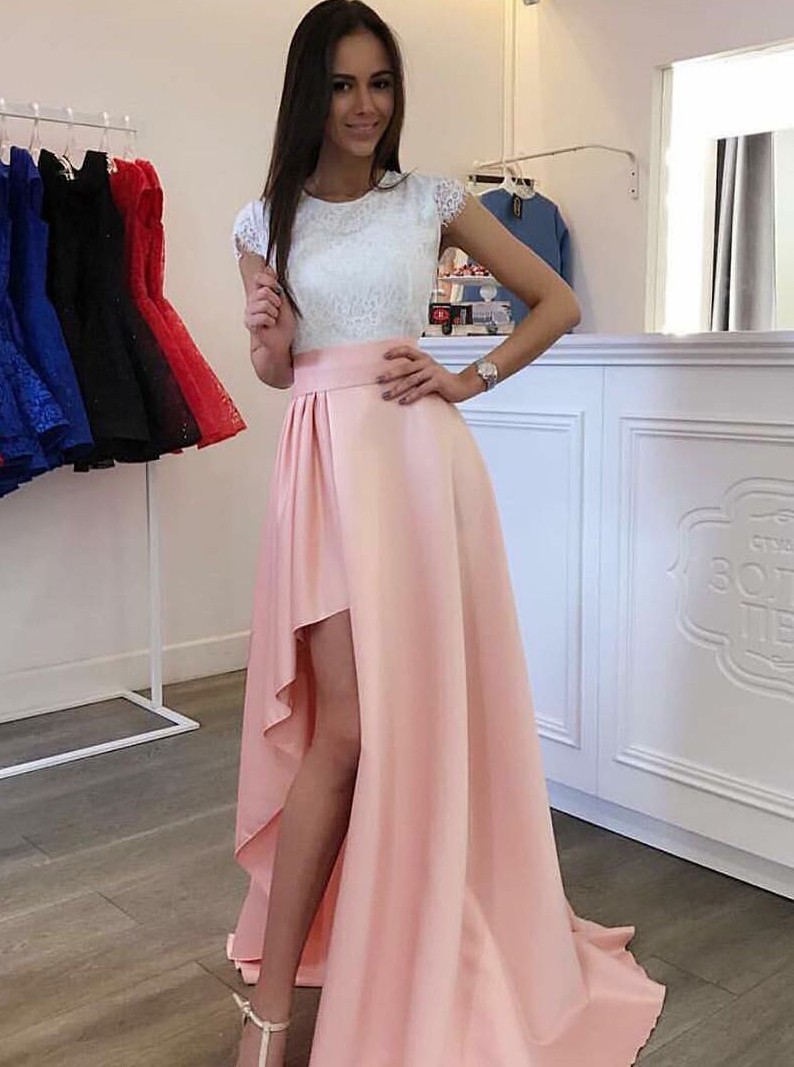 maxi pink homecoming dress Hot Pink Sequins Bow Bust Long Sleeves Cut-Out Homecoming Dress Hot Pink / Custom Size main image 1