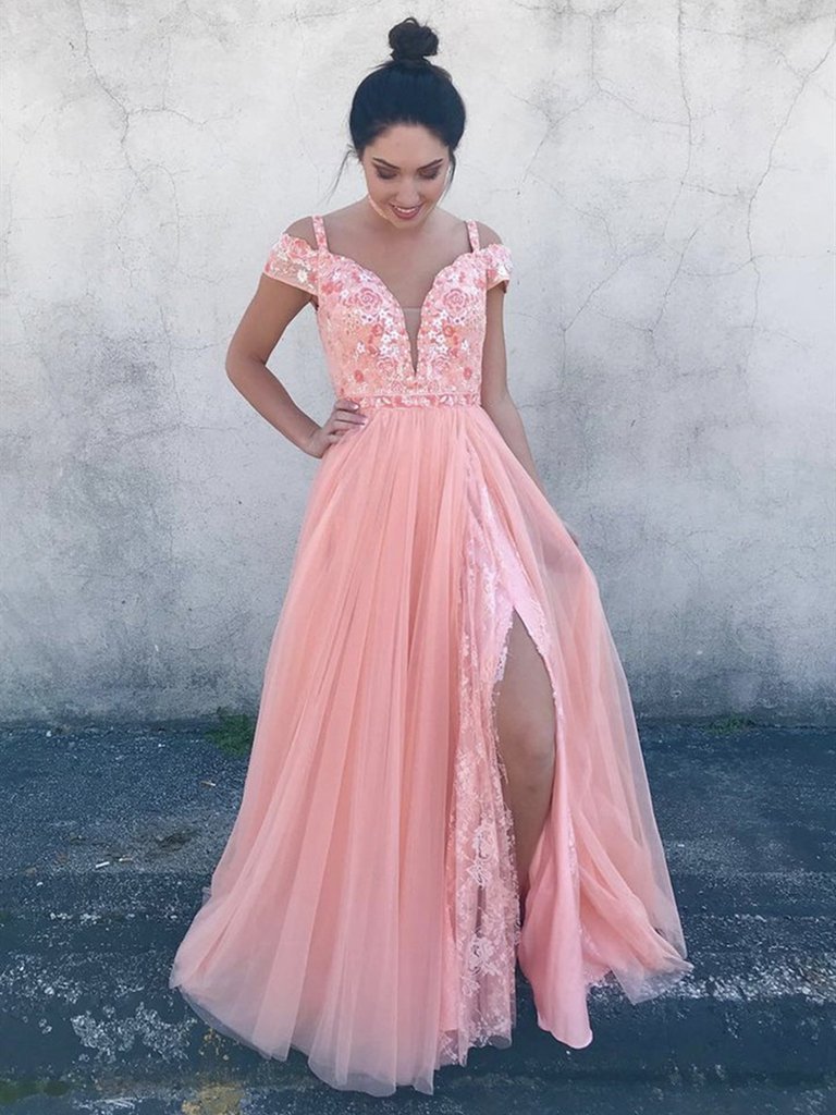 strapless open back dress Zapaka Women Long Prom Dress Glitter Blush Sweetheart Lace-Up Party Dress, Blush / US8 main image 1