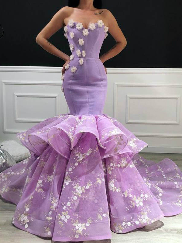 strapless open back dress Open-Back Long Glitter Mermaid Prom Dress