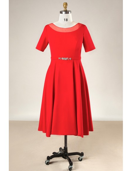 plus size short red dress