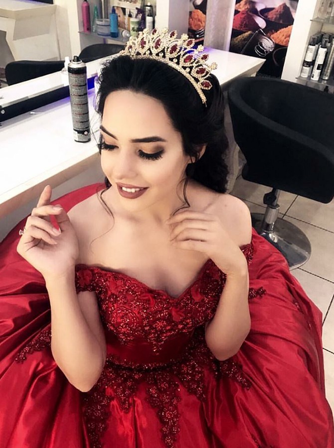 beautiful red quinceanera dresses