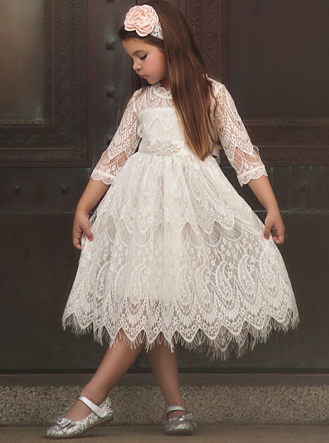 lace flower girl dresses