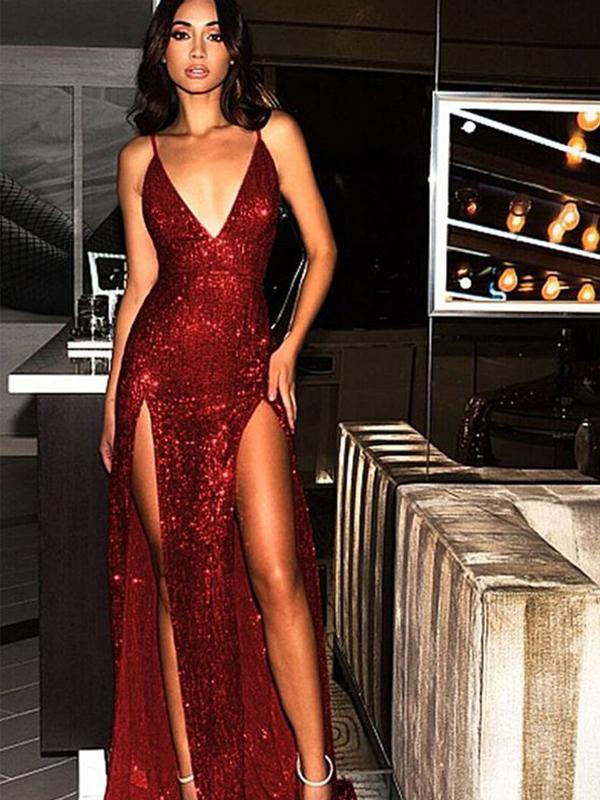 spaghetti strap backless dress