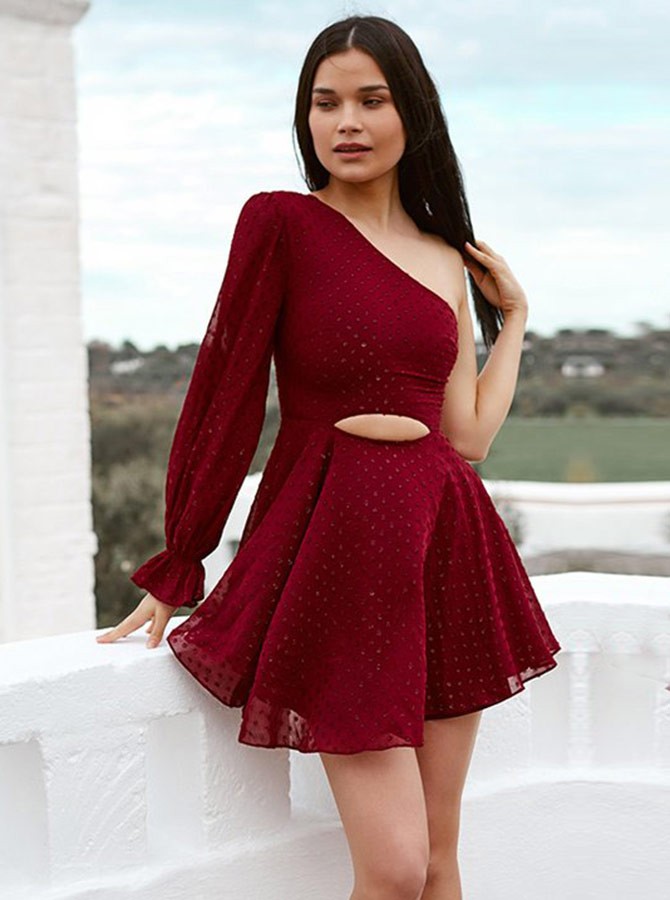 off the shoulder white dress long sleeve Miss Circle Women Annika White Off Shoulder Long Sleeve Corset Dress With Crystal Trim main image 0