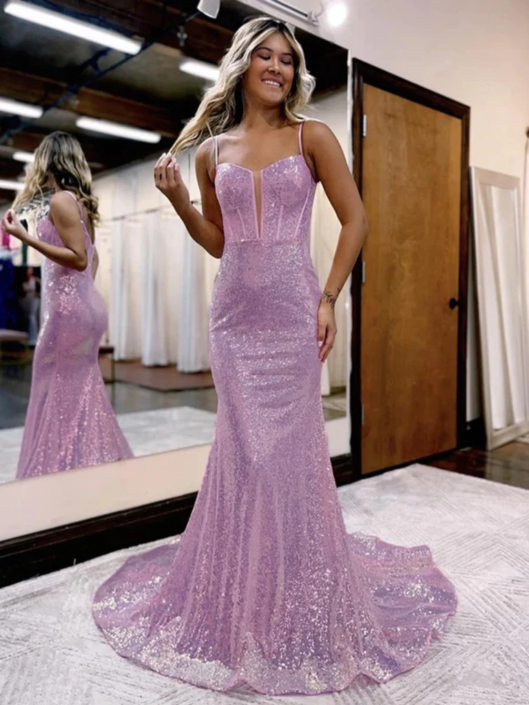 Lilac sequin bridesmaid dress deals