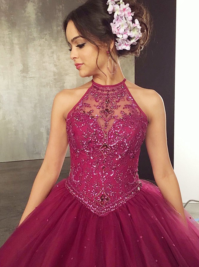fuchsia quince dress