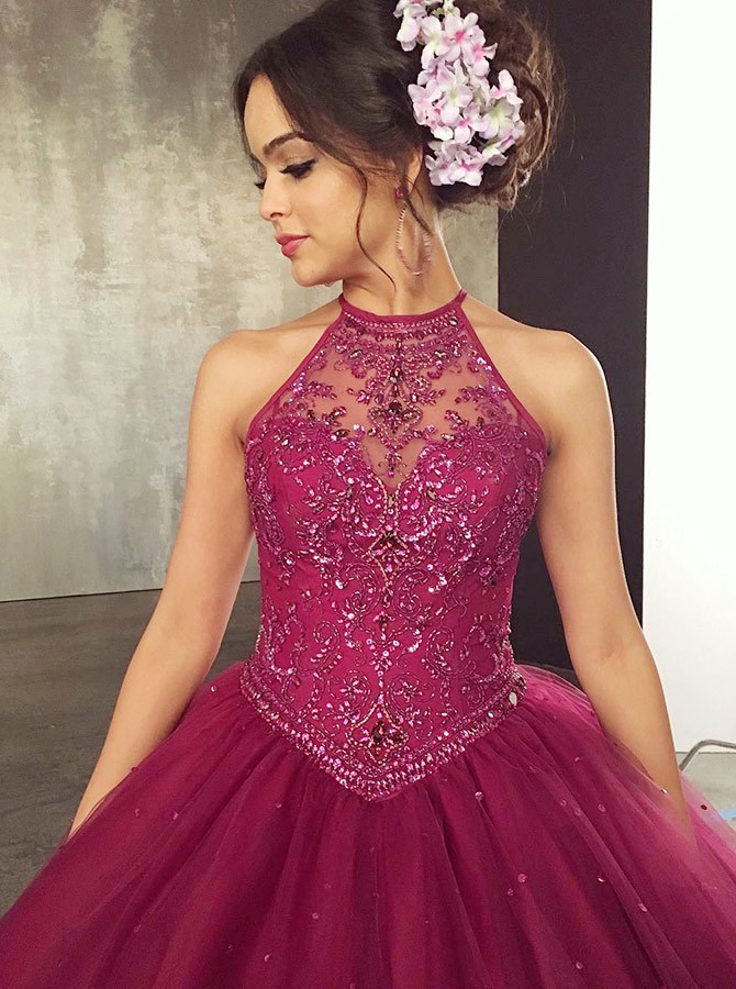 fuchsia quinceanera dresses