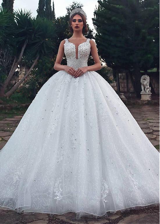 big glitter wedding dresses