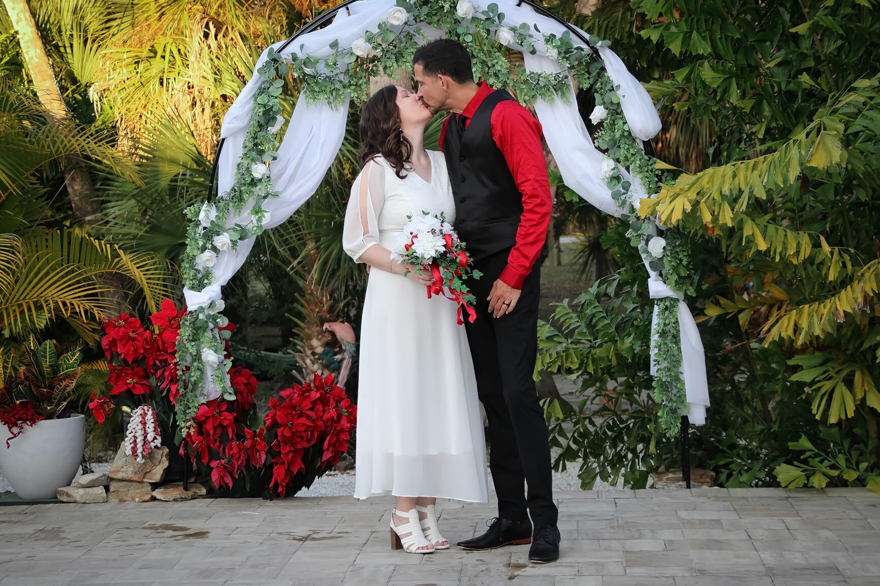 red and white wedding theme