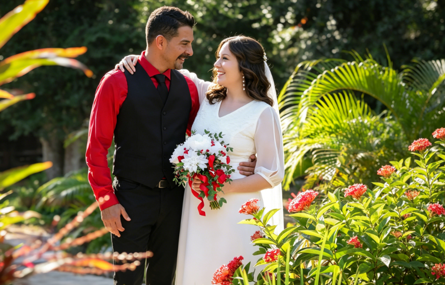 holiday garden wedding