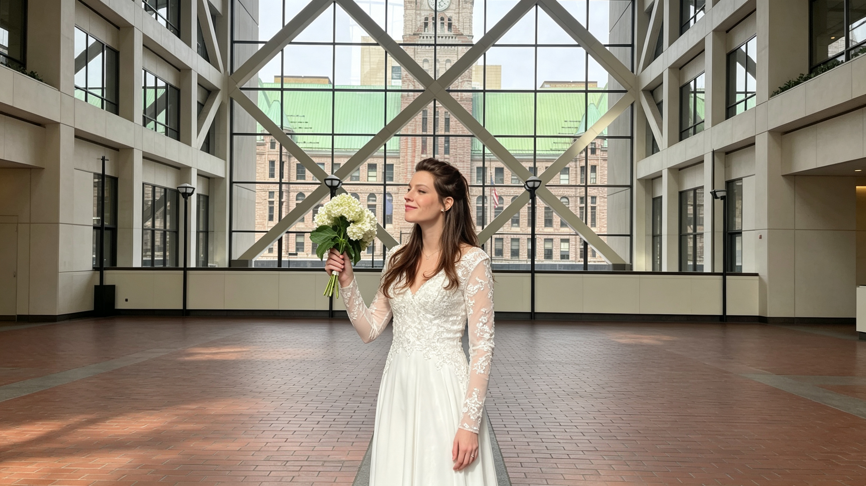 long sleeve v neck wedding dresses