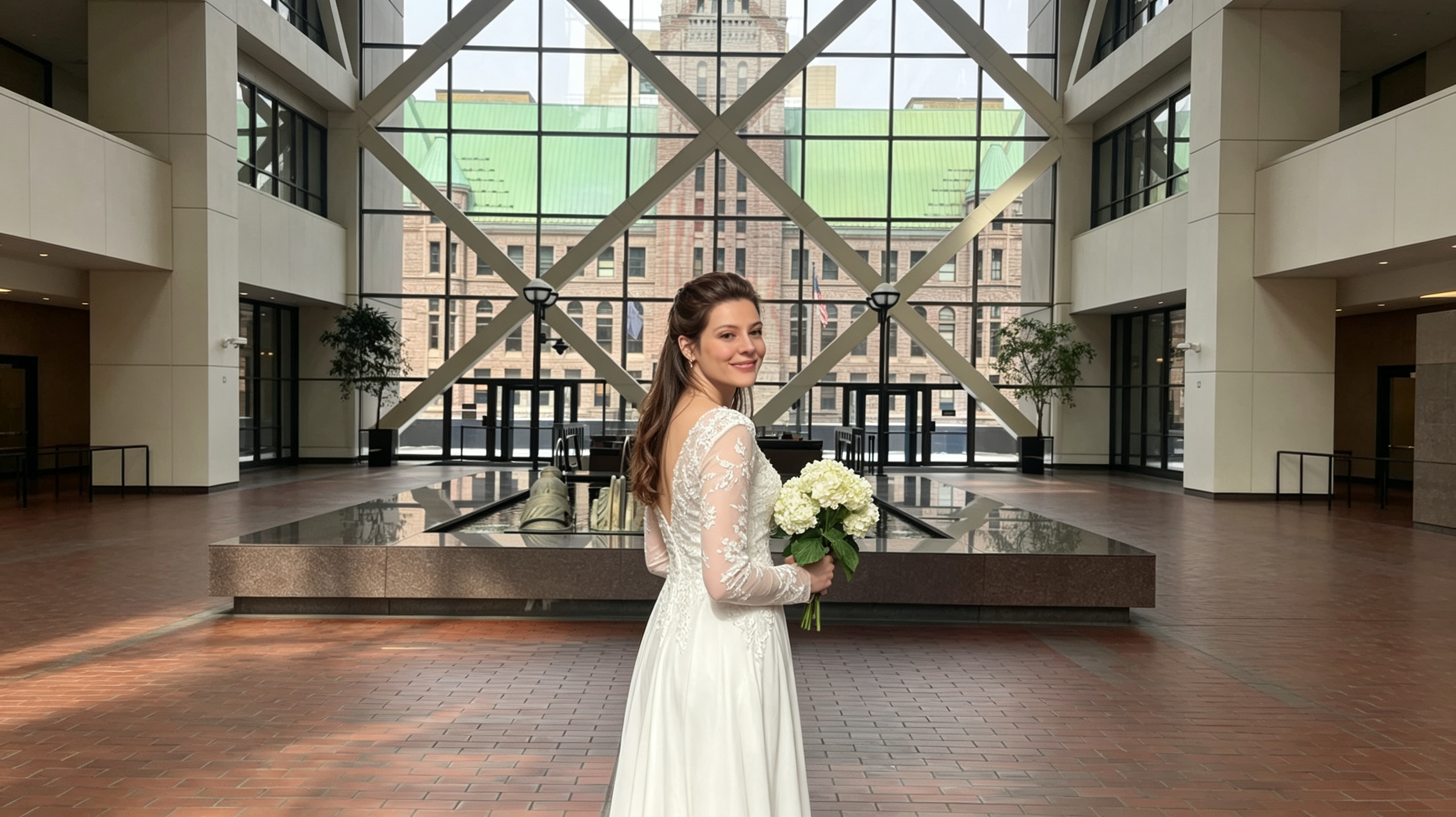 long sleeve v neck wedding dresses