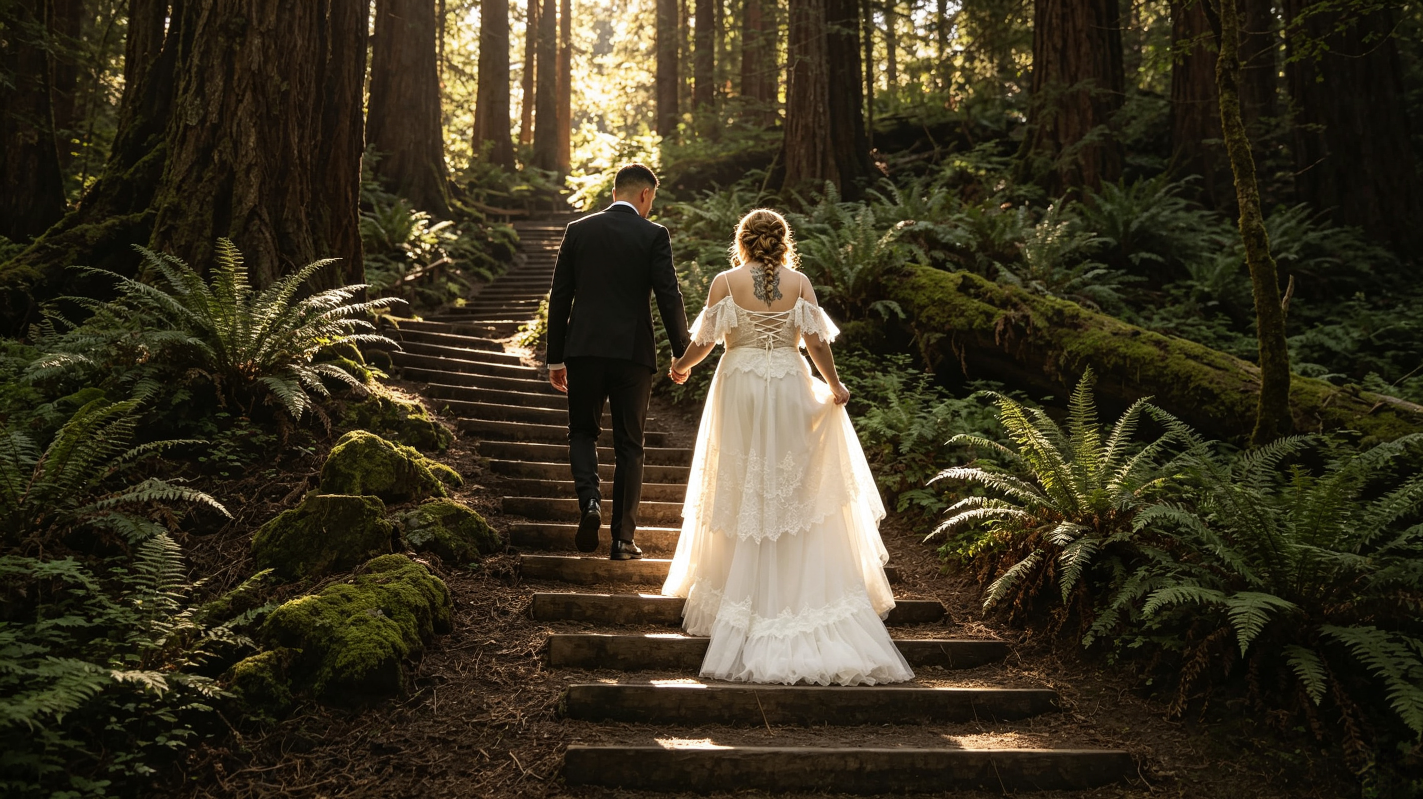 Muir Woods elopement dress