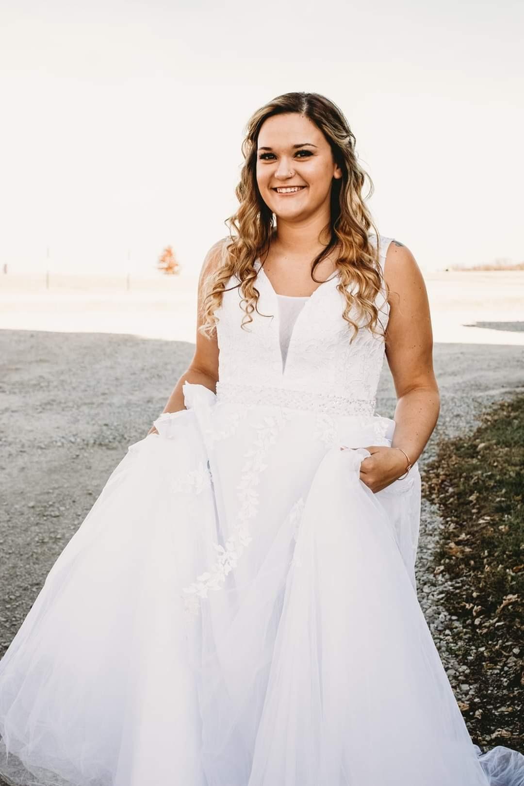 Budget wedding dress Missouri farm