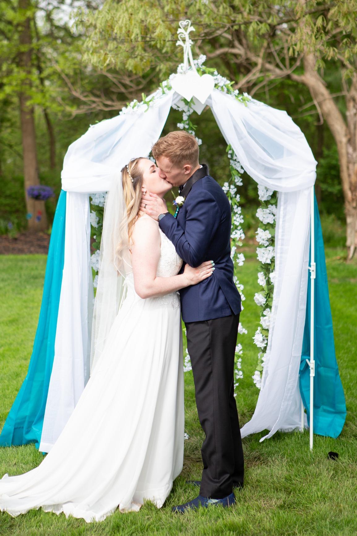 affordable chiffon wedding dress for curvy brides