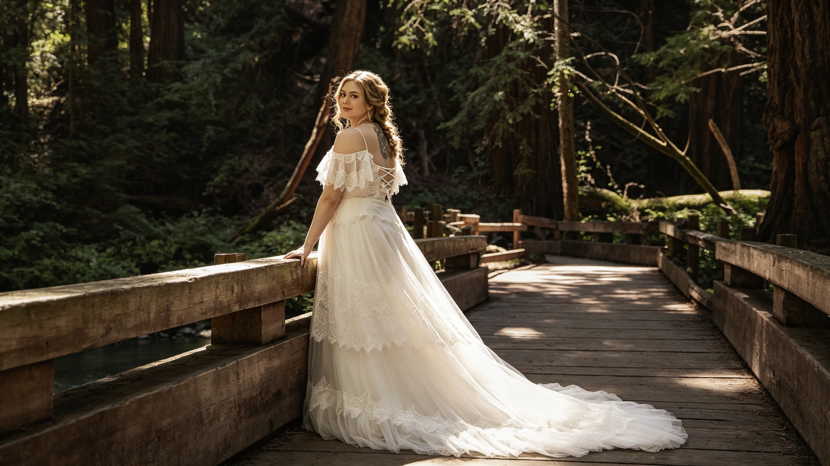 Muir Woods elopement dress
