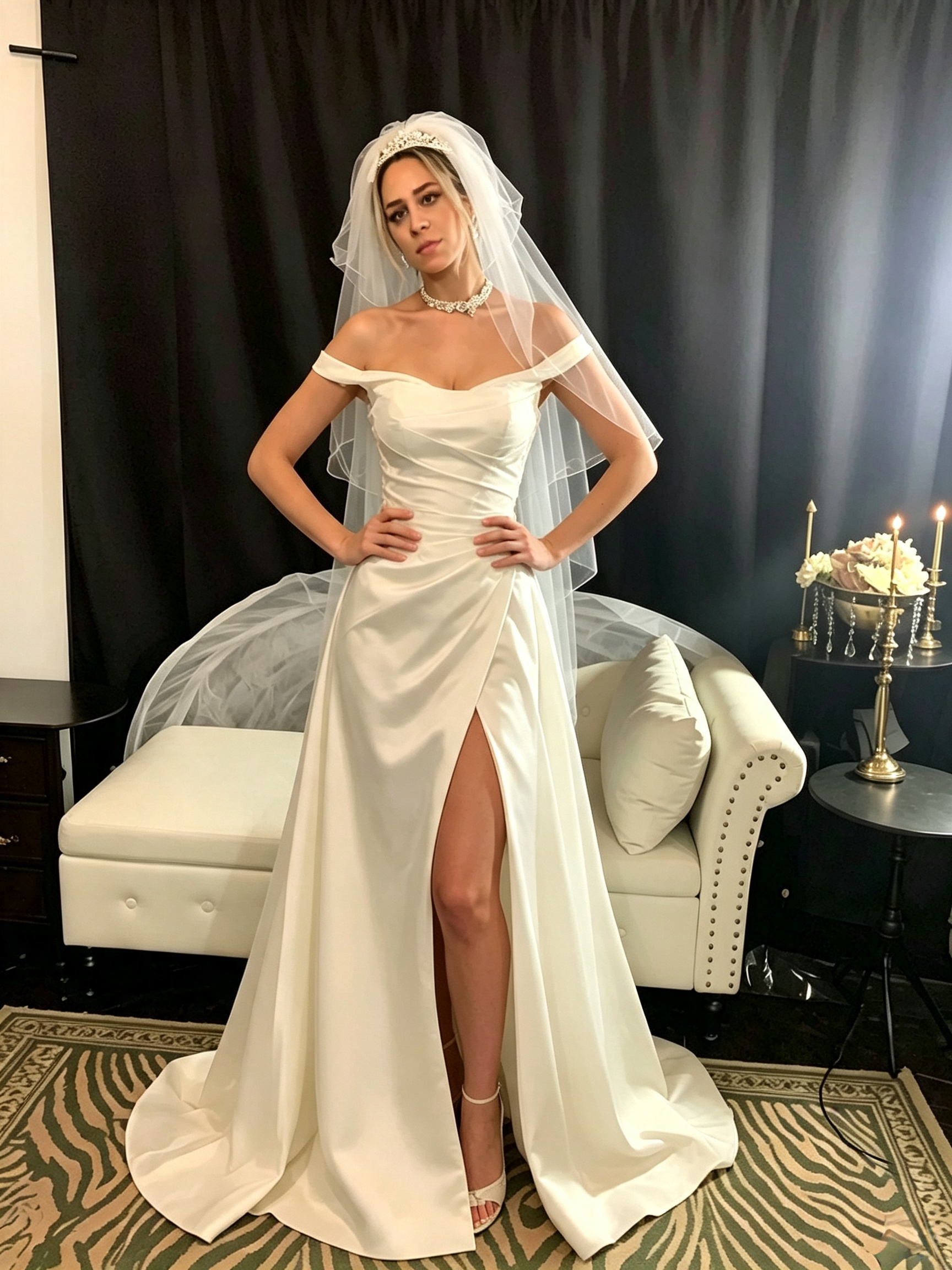 ANNAKOO sleek satin mermaid wedding dress first impression review
