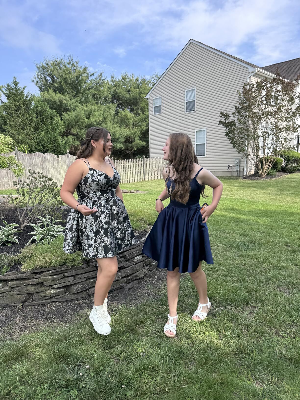 navy blue satin homecoming dresses under 80