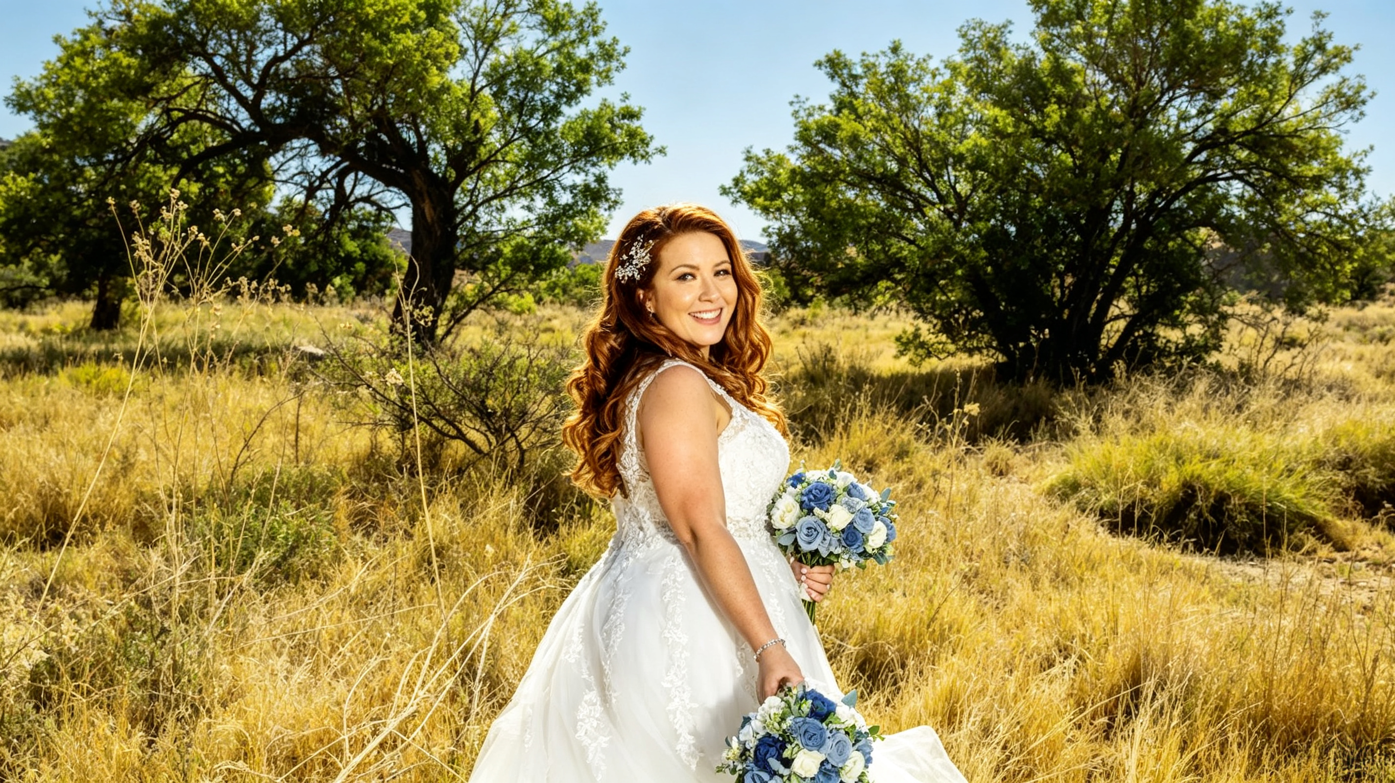 affordable lace wedding dress photographed at a Las Vegas outdoor elopement