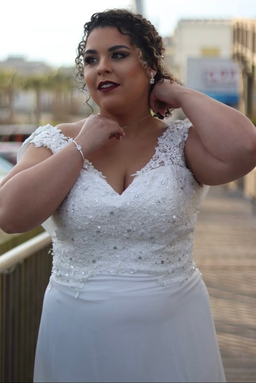 plus size postpartum wedding dress