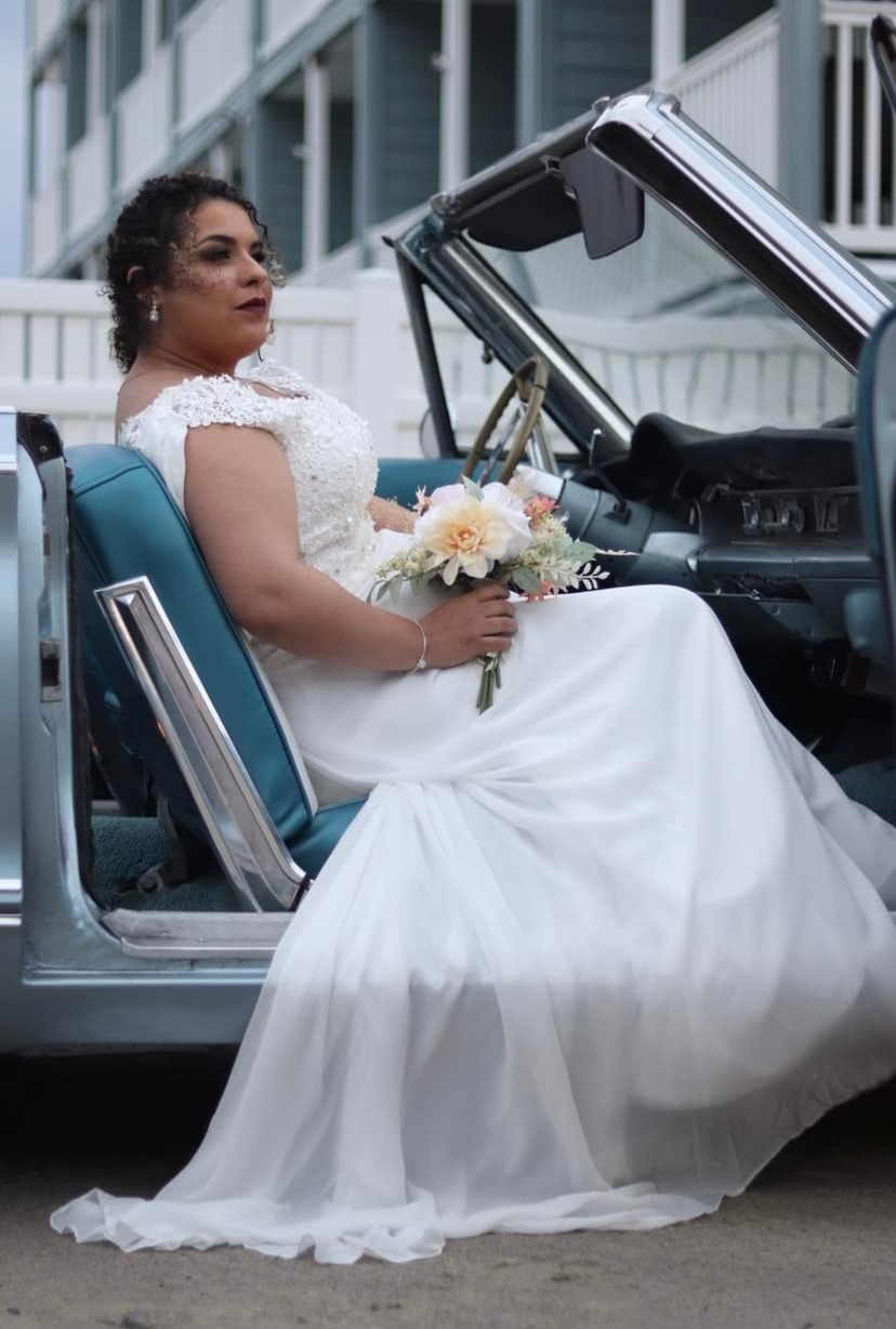plus size postpartum wedding dress