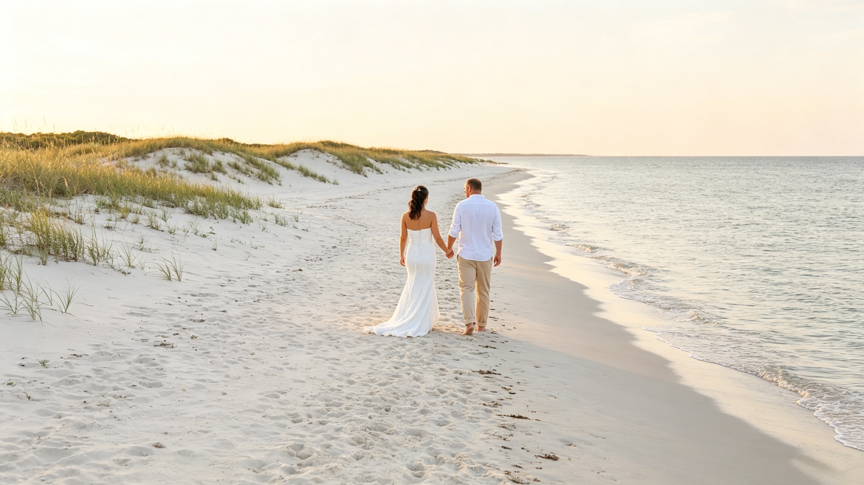 opaque lace wedding dress for beach photos