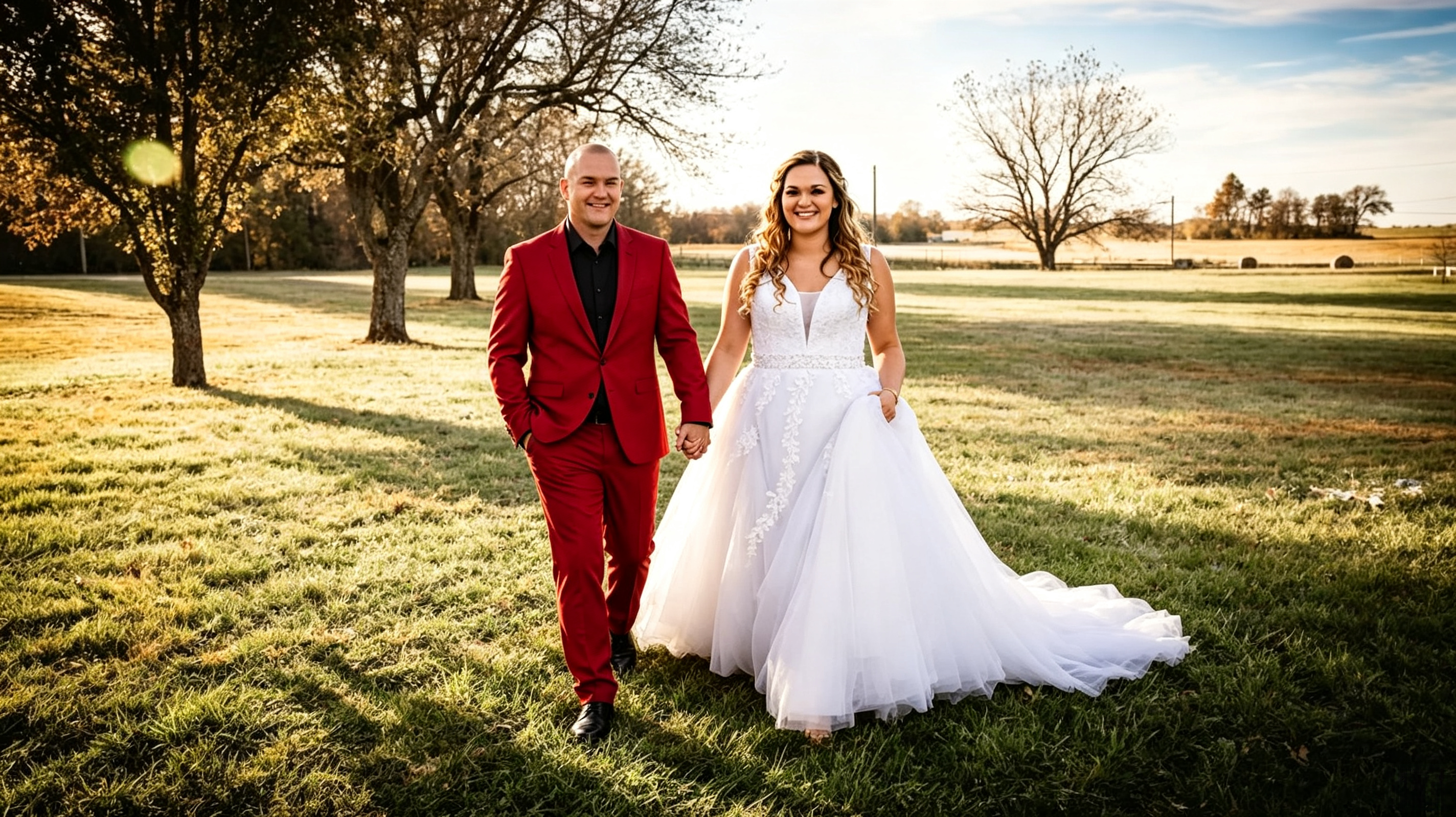 October outdoor wedding dress