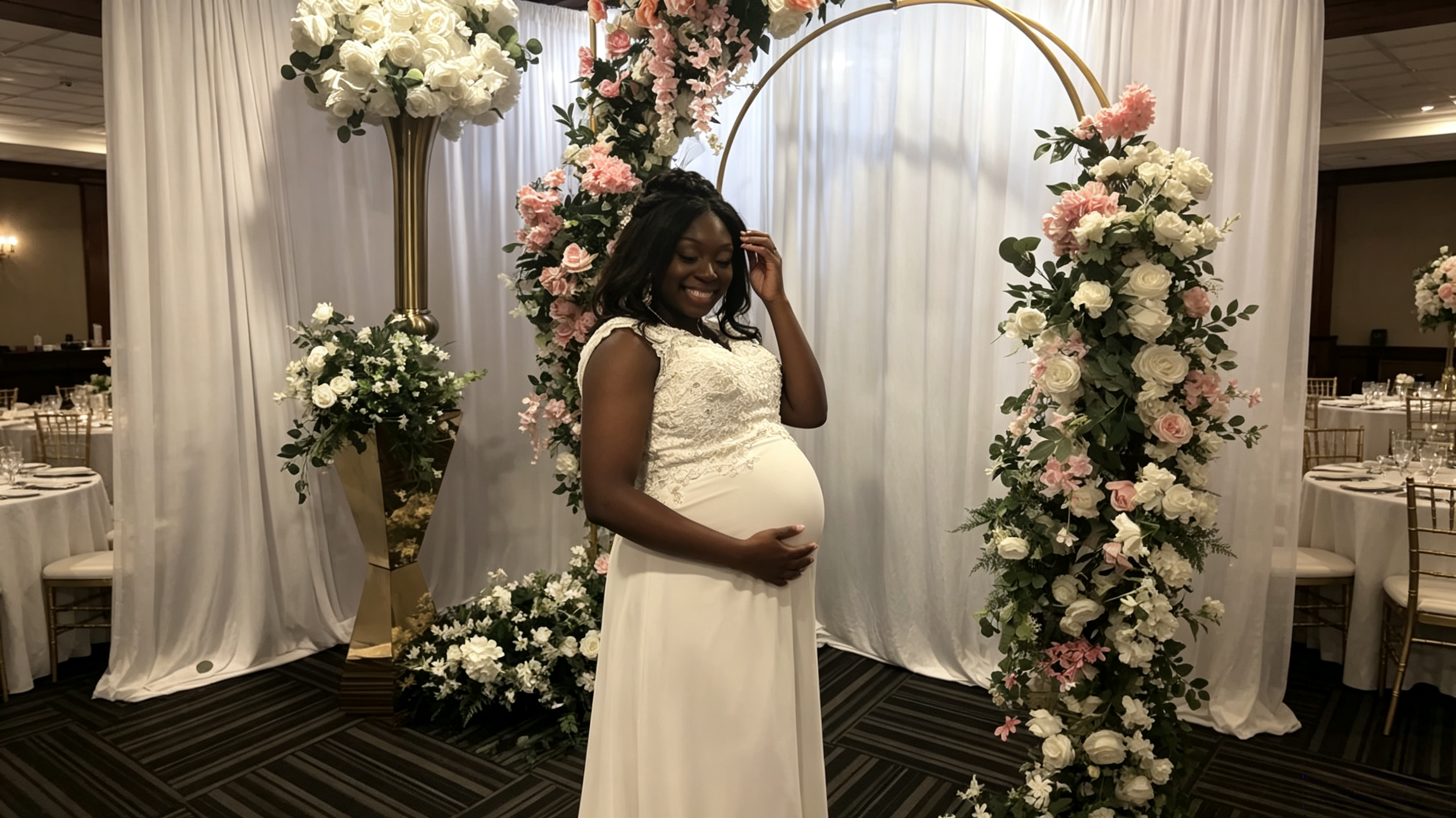pregnant wedding dress