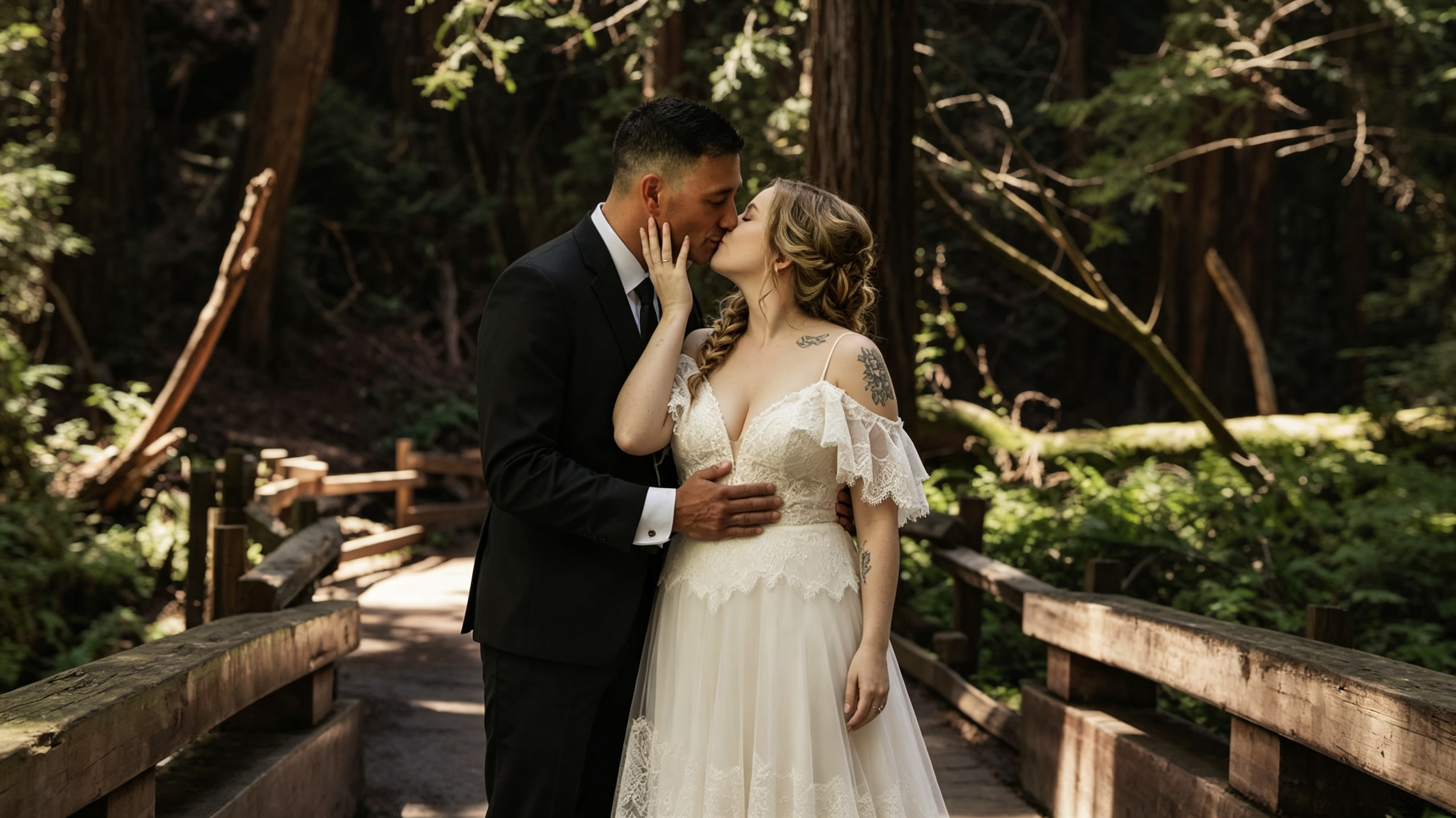 Muir Woods elopement dress