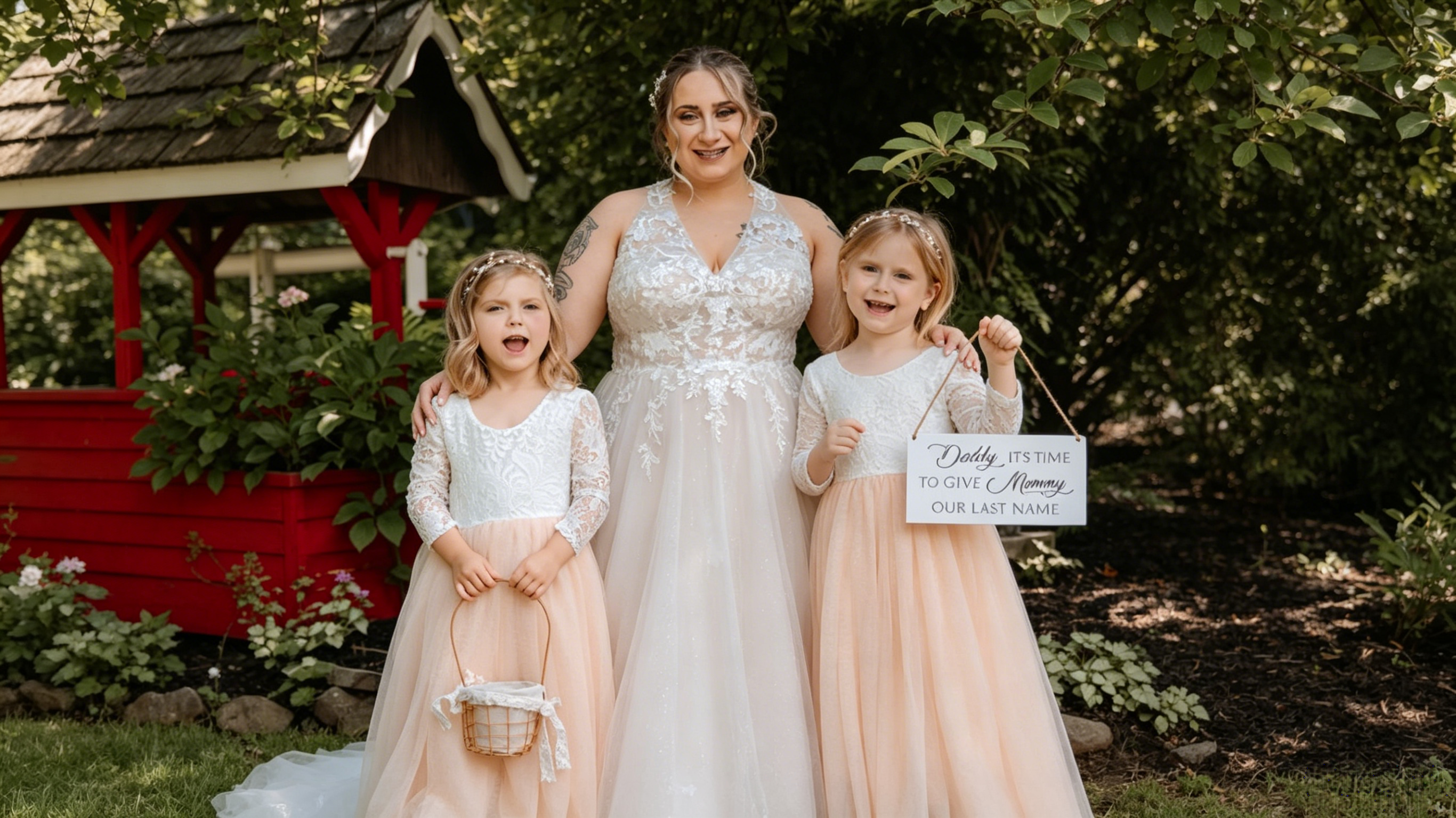 mother daughter matching wedding