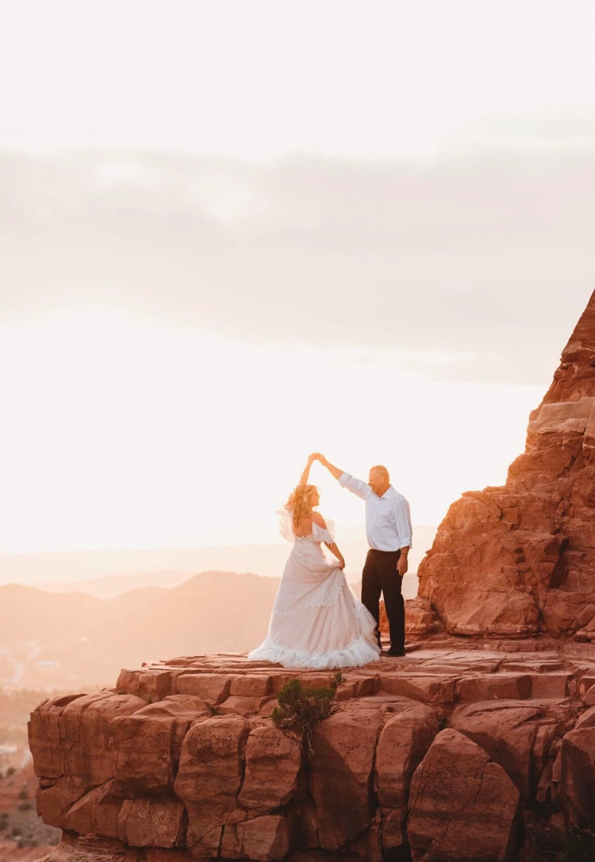 Ruffle sleeve boho bridal dress
