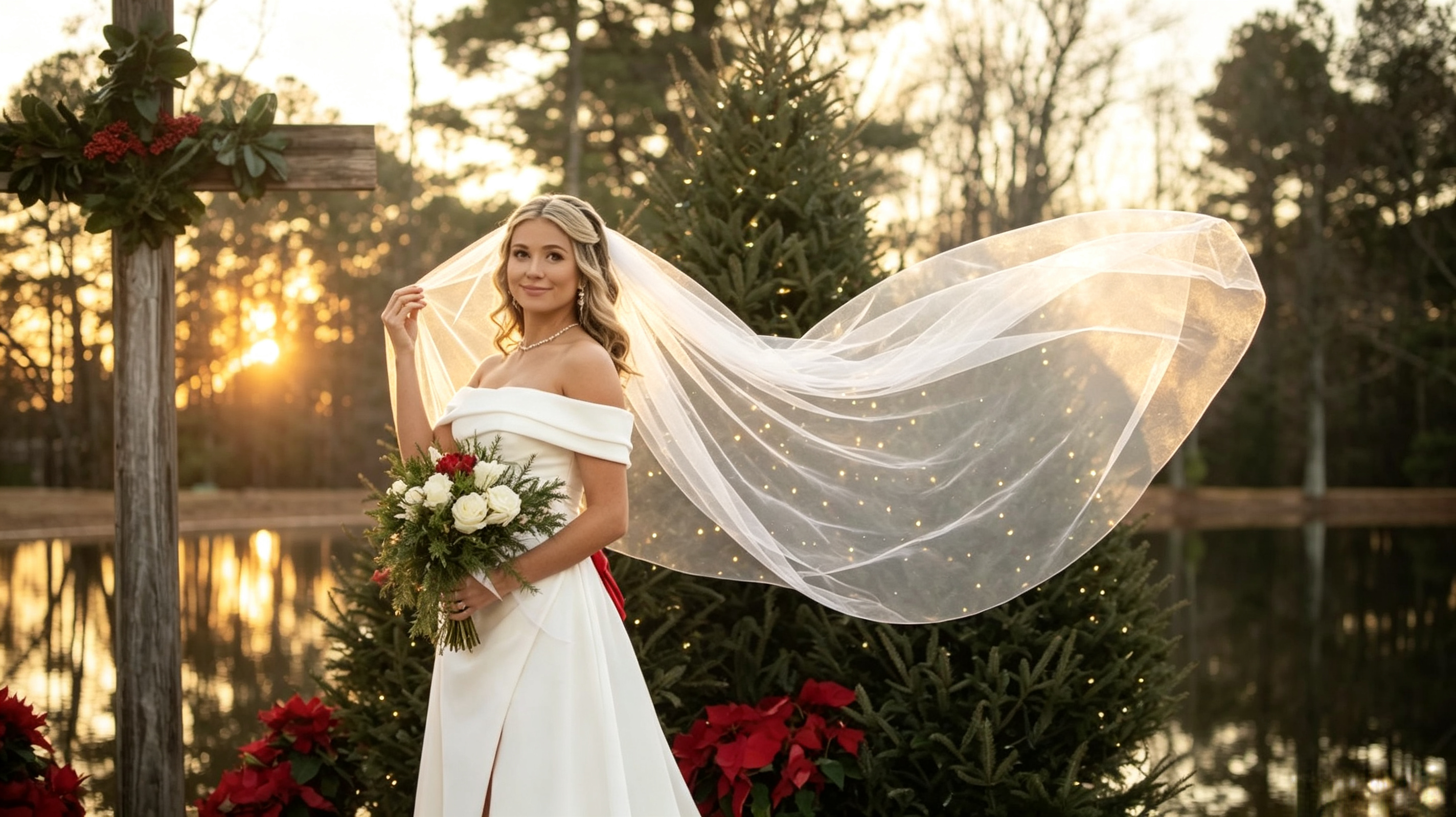 off the shoulder satin wedding dress