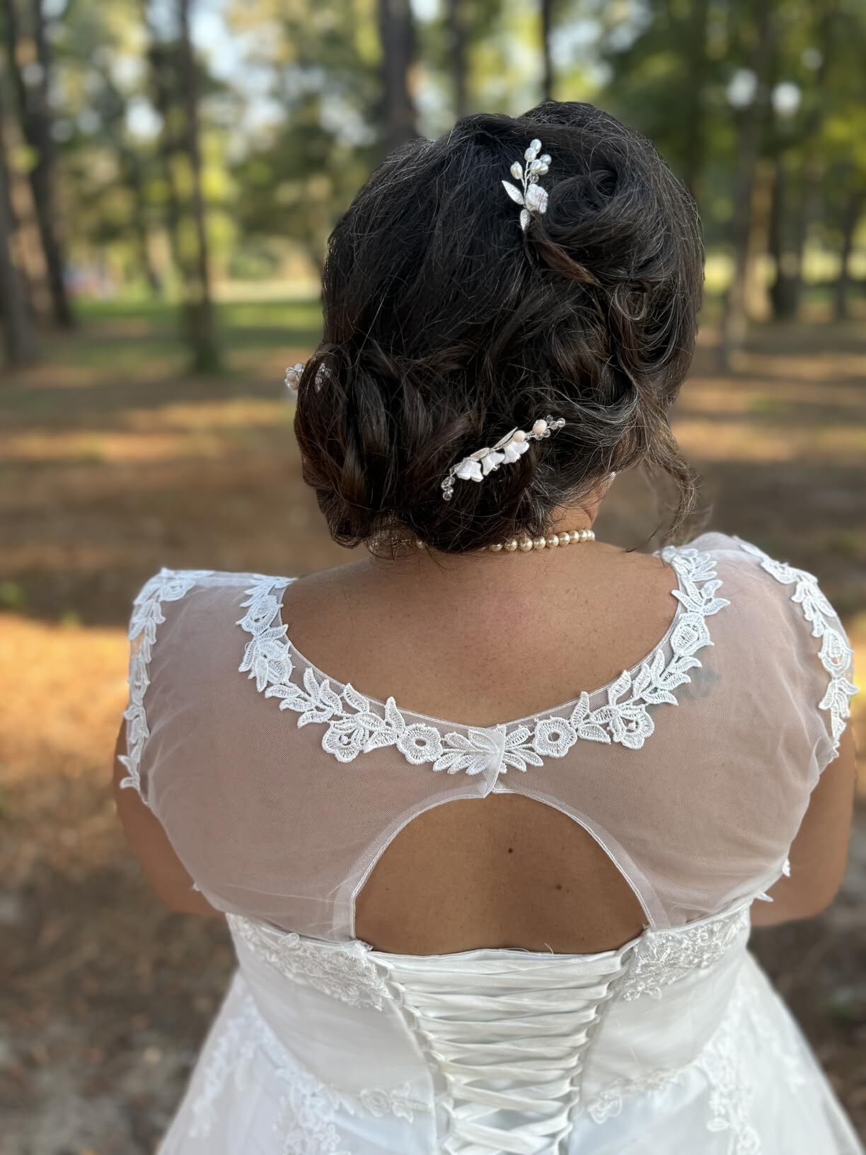 tea length lace wedding dress