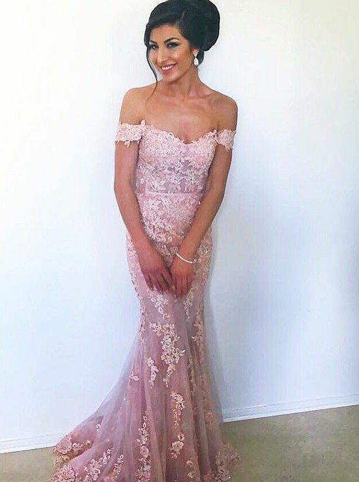 lilac mermaid prom dress
