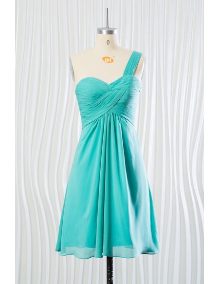 one shoulder bridesmaid dresses short