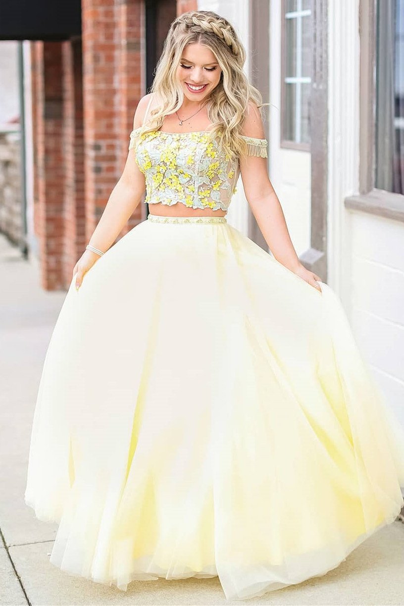 gold lace top dress Long Sequin Prom Dress with Sheer Corset main image 0